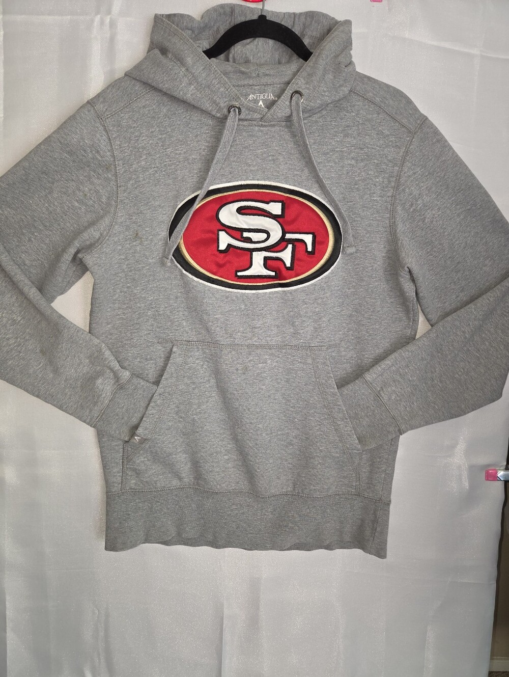 Antigua Men’s Gray Hoodie with Red SF Patch  S